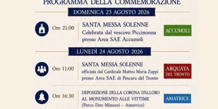 Accumoli, Amatrice e Arquata del Tronto insieme per i 10 anni dal sisma: il programma del 24 agosto