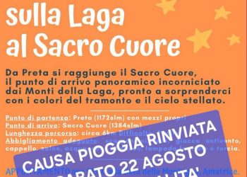 “Tramonto sulla Laga al Sacro Cuore” rinviato al 22 agosto