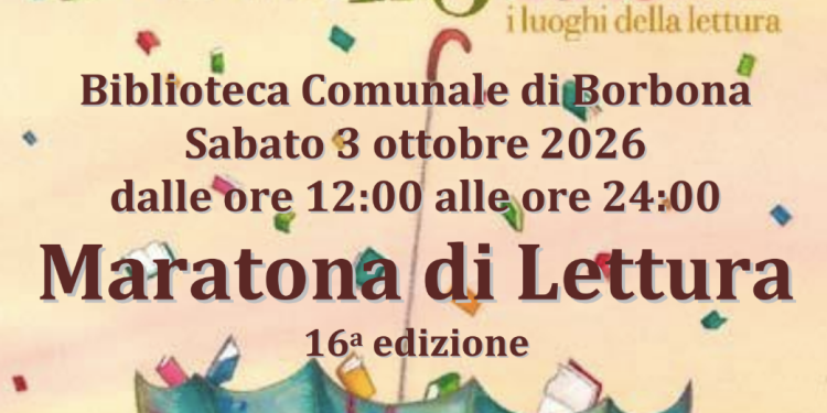 A Borbona un ottobre di cultura: torna la Maratona di Lettura