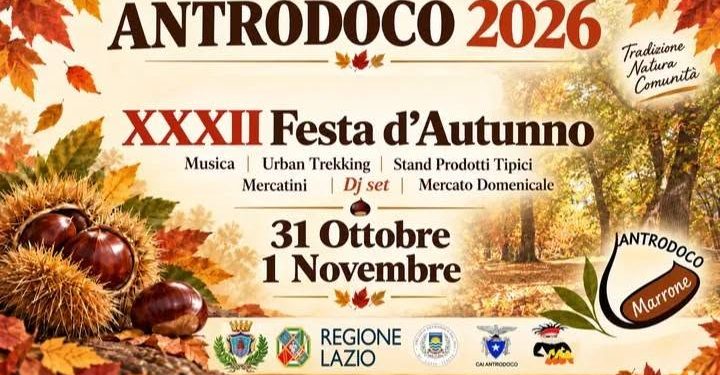Antrodoco, XXXII Festa d’Autunno: il 31 ottobre e 1° novembre tra marroni, sapori e tradizioni