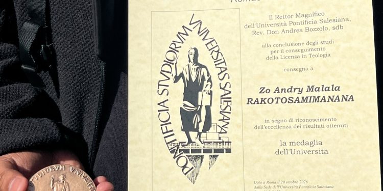 Don Zo Andry, orgoglio amatriciano: licenza in Teologia con il massimo dei voti